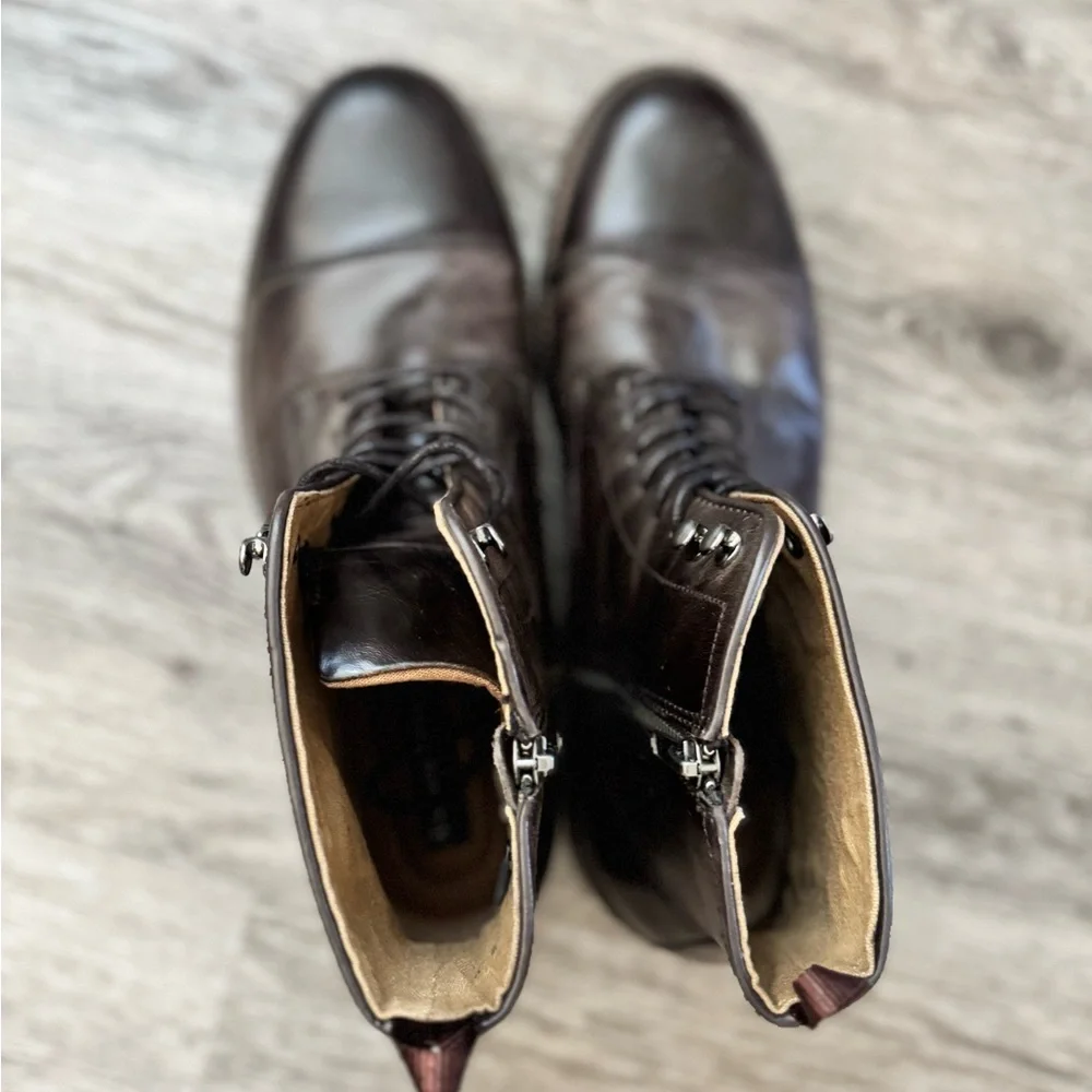 Aston Grey Biressa Brown Leather Men's Boots - Picture 4 of 7